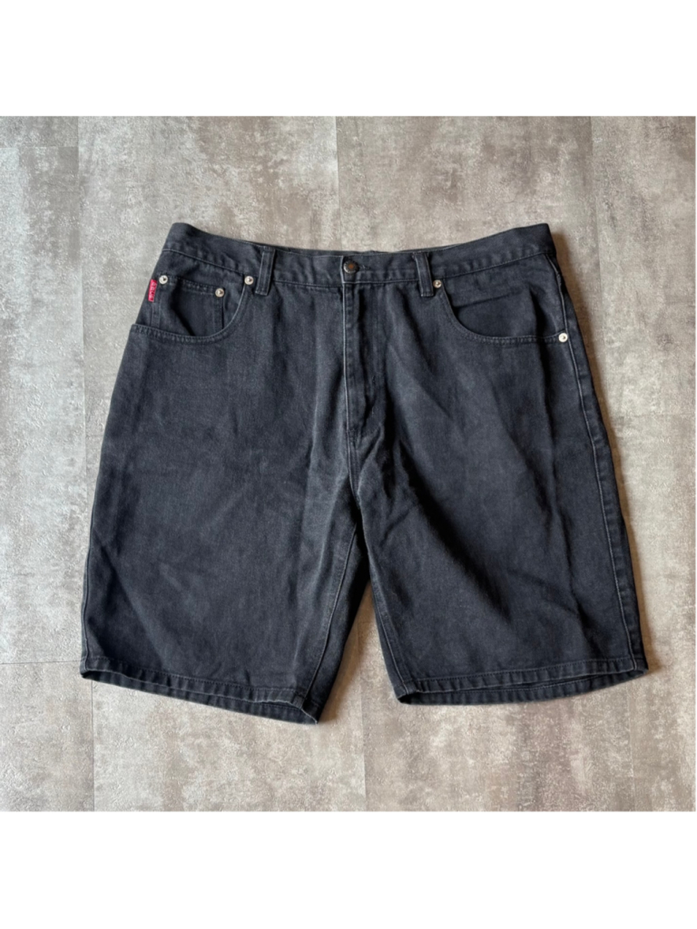 Vintage Bugle Boy Jean Shorts Mens 36 Black